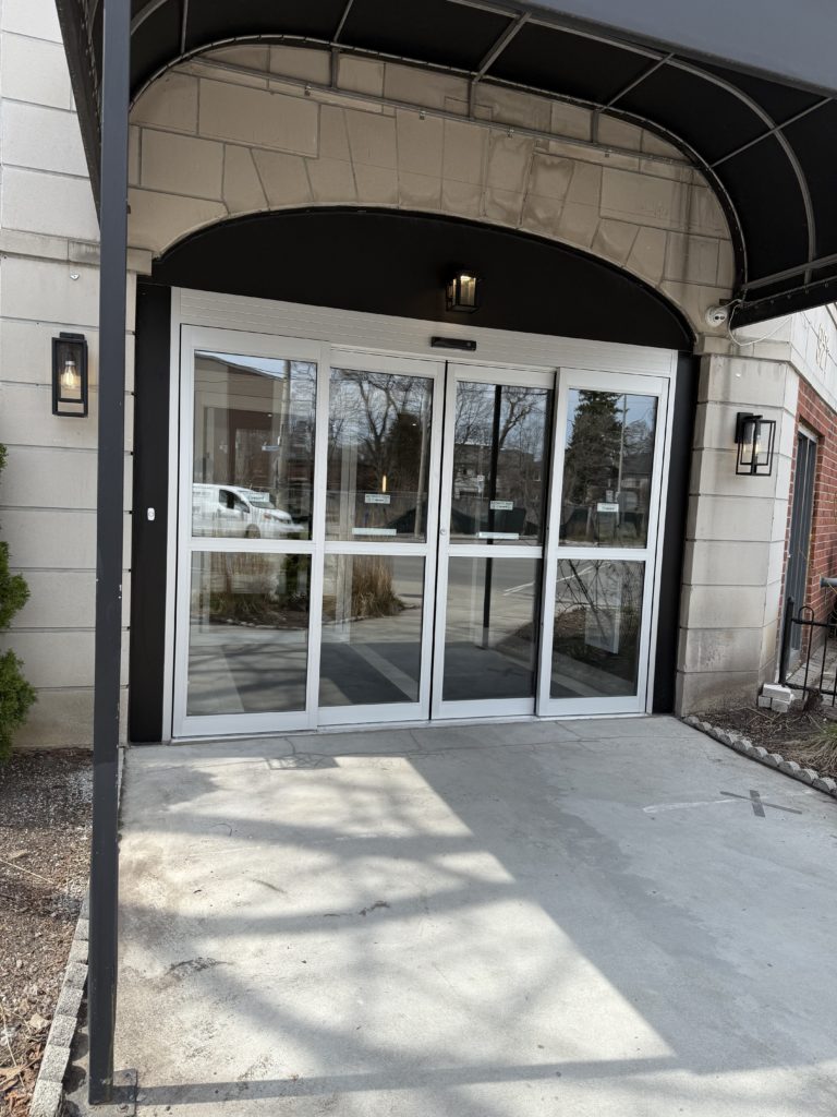 sliding entrance door project by Canadian Door Automation